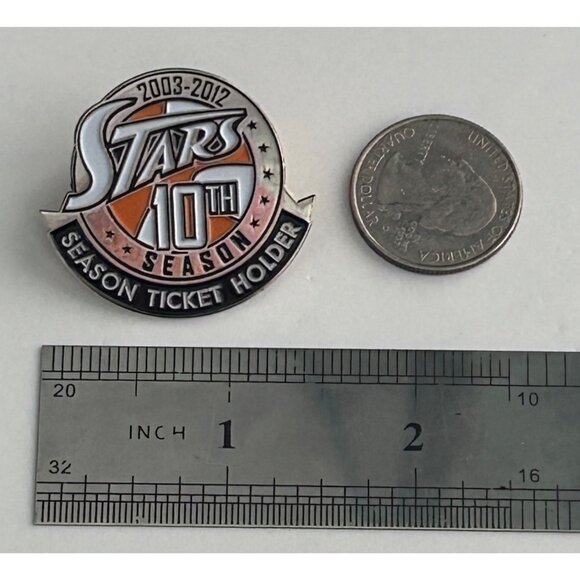 WNBA San Antonio TX Stars 10th 2003-2012 Season Ticket Holder Lapel Pin - Picture 2 of 3